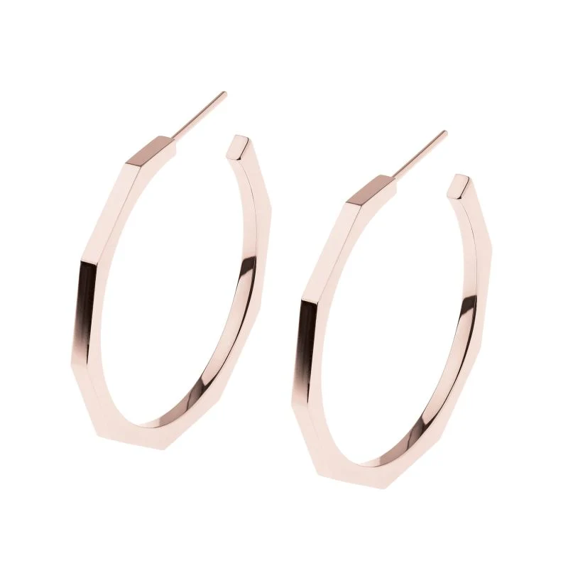 Edelstahl Creolen Rosegold-Beschichtung ERNSTES DESIGN E545