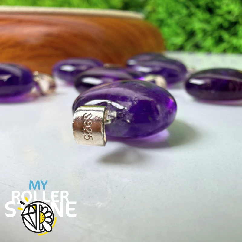 Amethyst-Herzanhänger, 5A Silber 925