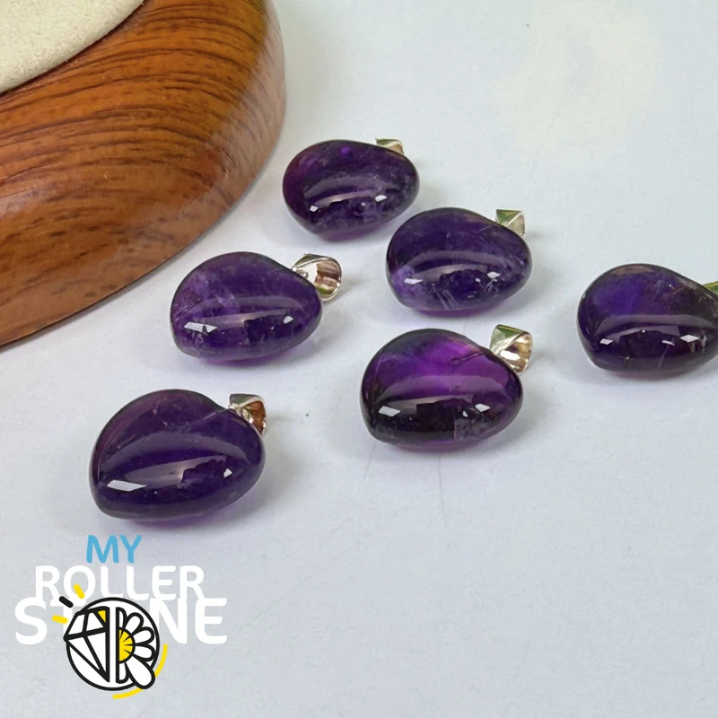 Amethyst-Herzanhänger, 5A Silber 925