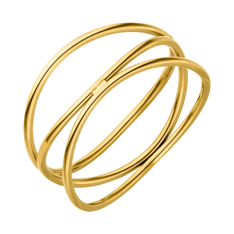 Lines Ring | 18K vergoldet