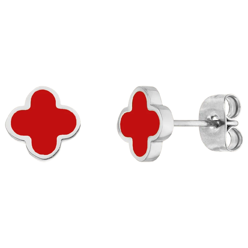 Red Clover Ohrstecker | 18K vergoldet