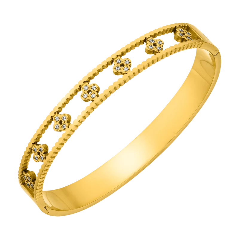 Clover Deluxe Armreif | 18K vergoldet