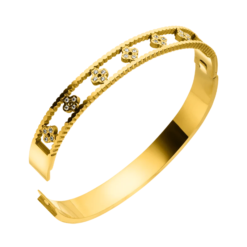 Clover Deluxe Armreif | 18K vergoldet