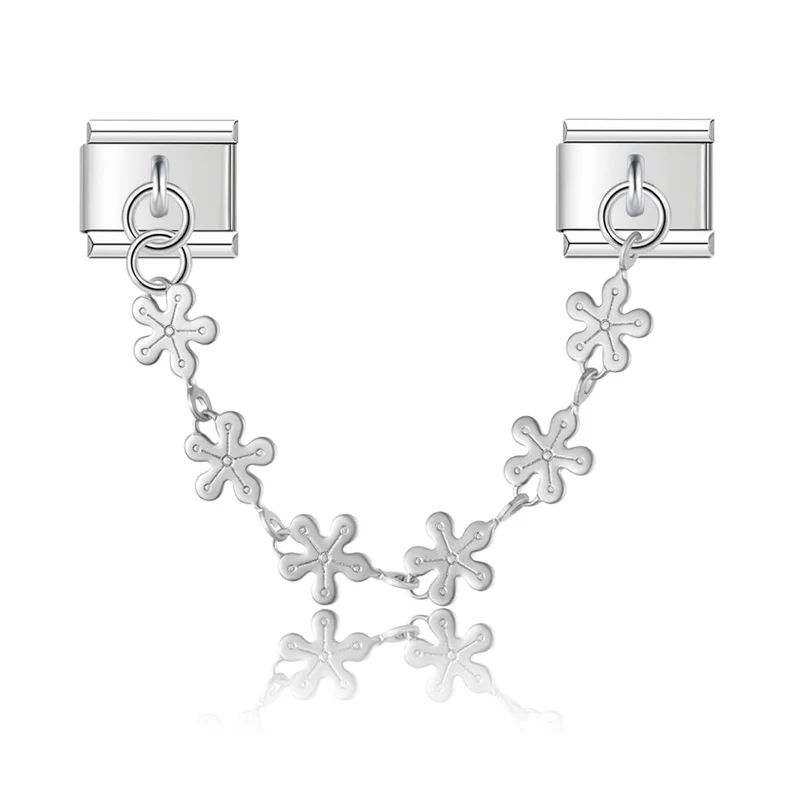 Schneeflocken Charm-Kette Silber