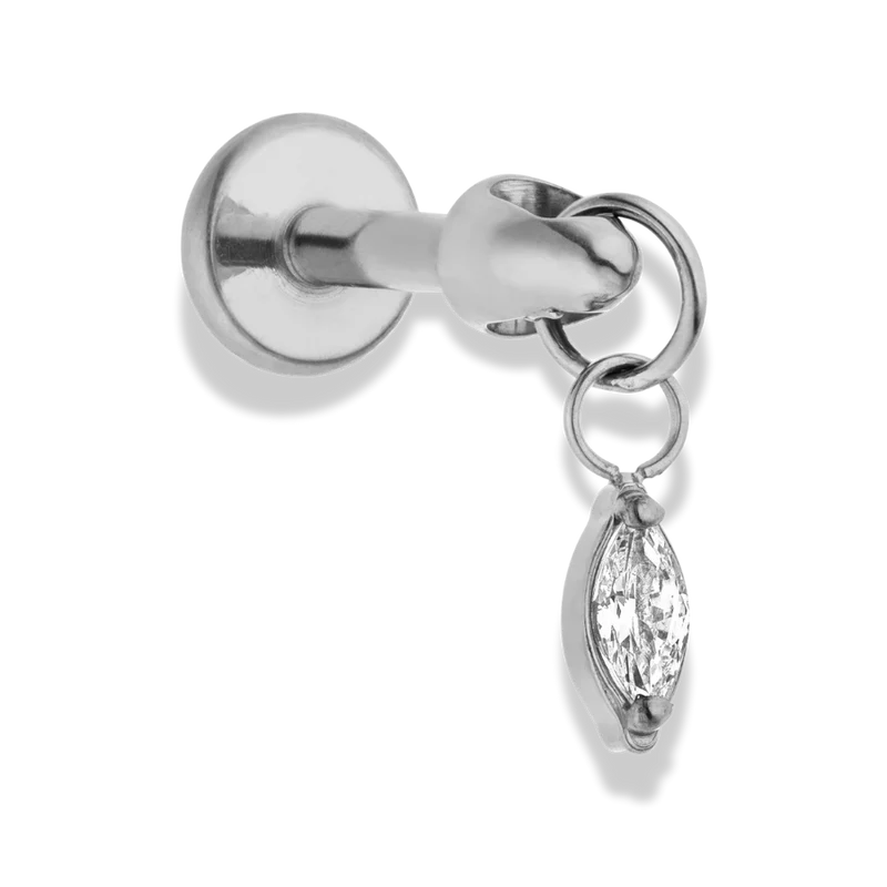 Dangling Marquise Labret Piercing – Titan