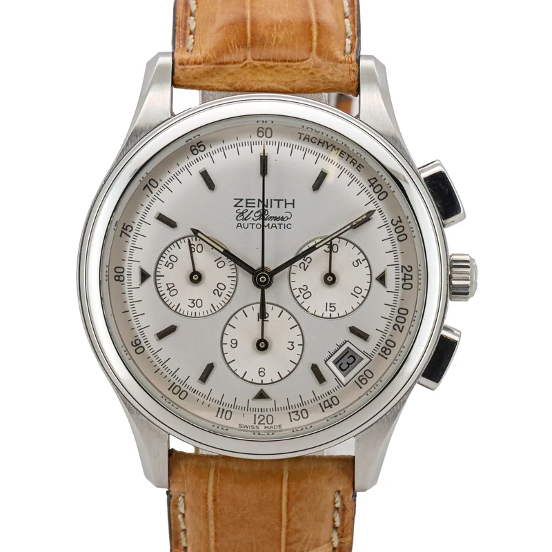 Zenith El Primero 38mm Chronograph Cal.400 01500400 B&P Stahl Leder Dif33379