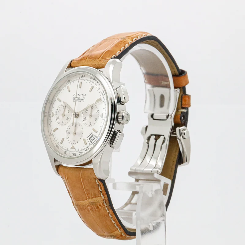 Zenith El Primero 38mm Chronograph Cal.400 01500400 B&P Stahl Leder Dif33379