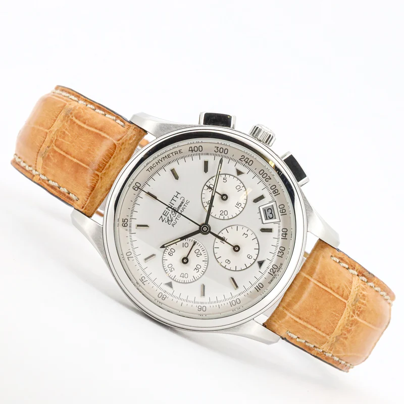 Zenith El Primero 38mm Chronograph Cal.400 01500400 B&P Stahl Leder Dif33379