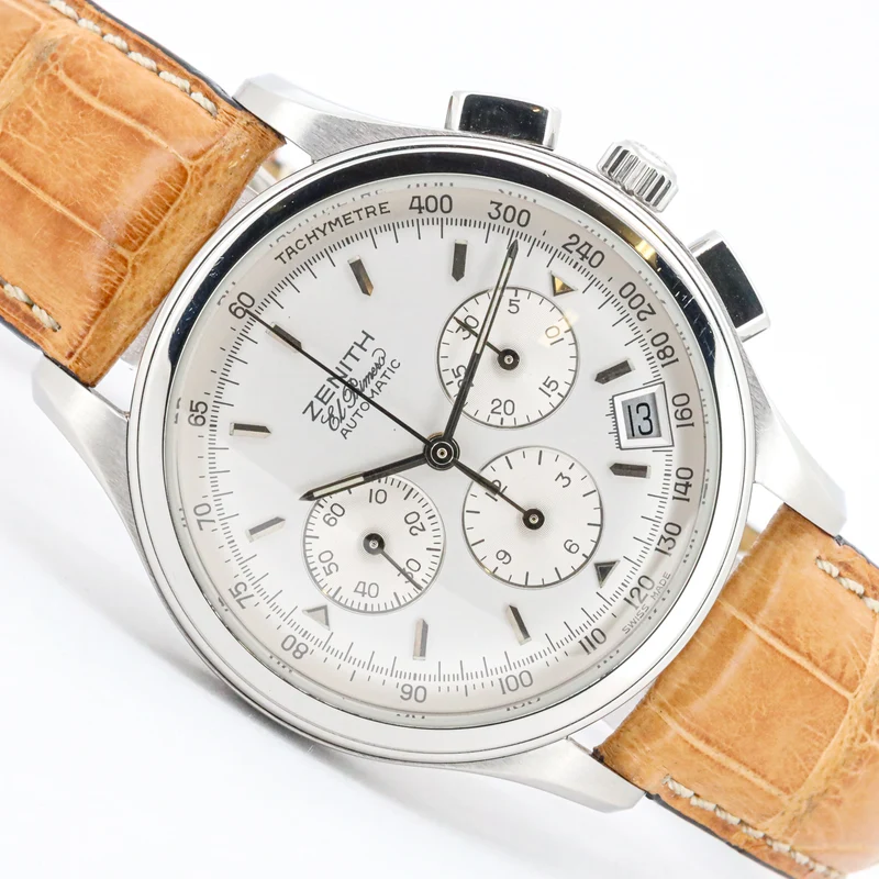 Zenith El Primero 38mm Chronograph Cal.400 01500400 B&P Stahl Leder Dif33379