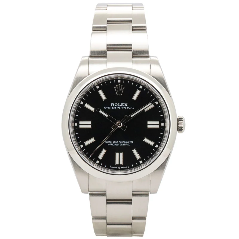 Rolex Oyster Perpetual 41mm 124300 Black Dial Edelstahl B&P X