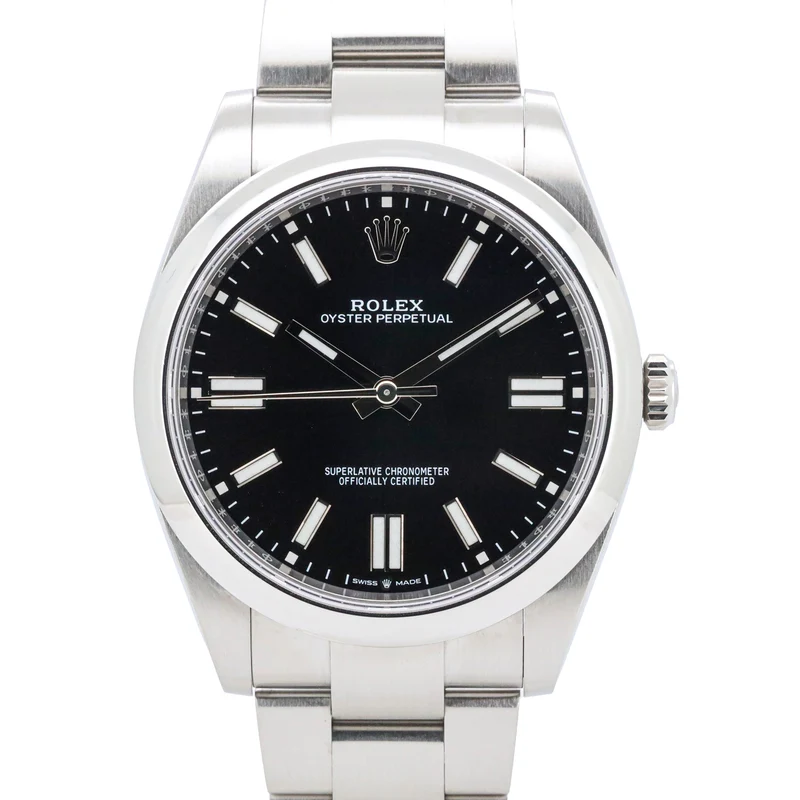 Rolex Oyster Perpetual 41mm 124300 Black Dial Edelstahl B&P X