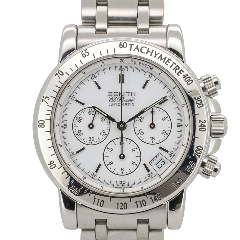 Zenith El Primero Rainbow 40mm Chronograph 02.0360.400 Edelstahl B&P X