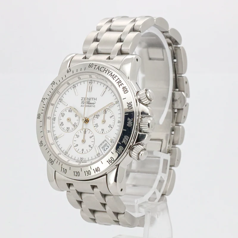 Zenith El Primero Rainbow 40mm Chronograph 02.0360.400 Edelstahl B&P X