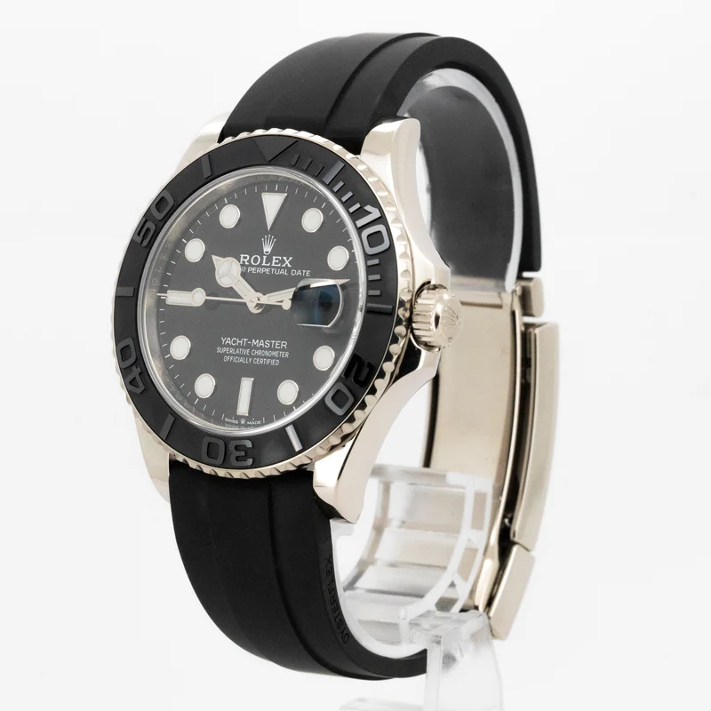Rolex Yacht-Master 42mm 226659 Oysterflex White Gold Black Dial B&P