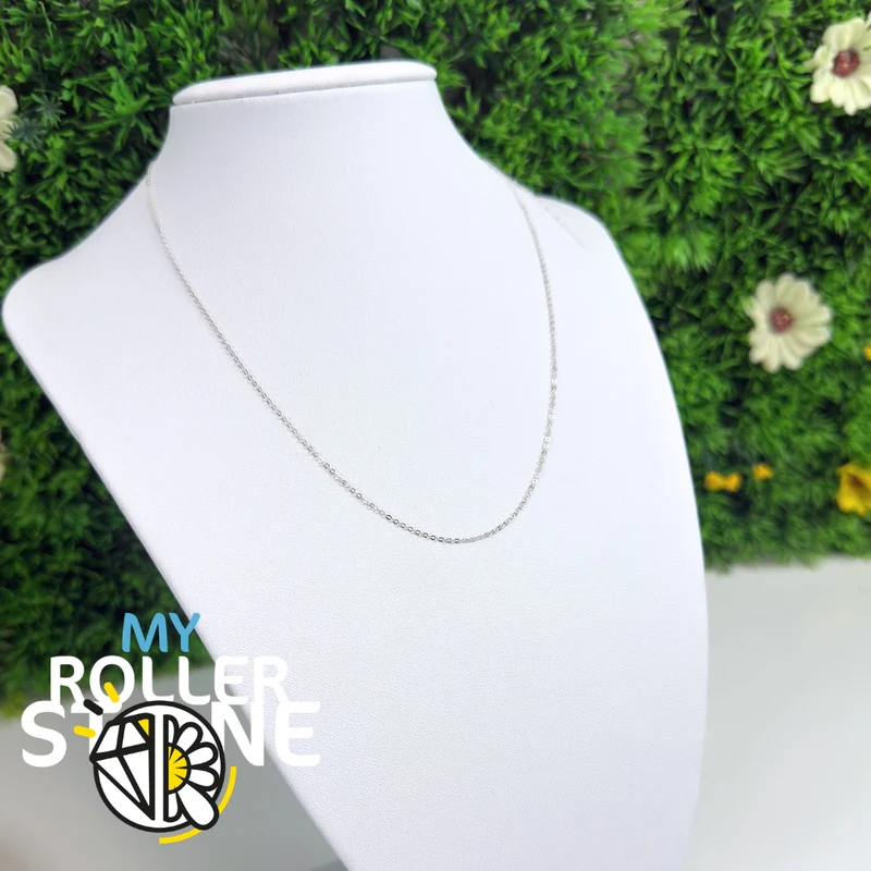 Verstellbare Kette aus 925er Sterlingsilber mit verschiebbarer Perle