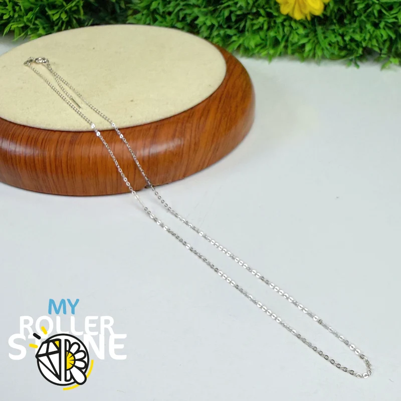 Verstellbare Kette aus 925er Sterlingsilber mit verschiebbarer Perle