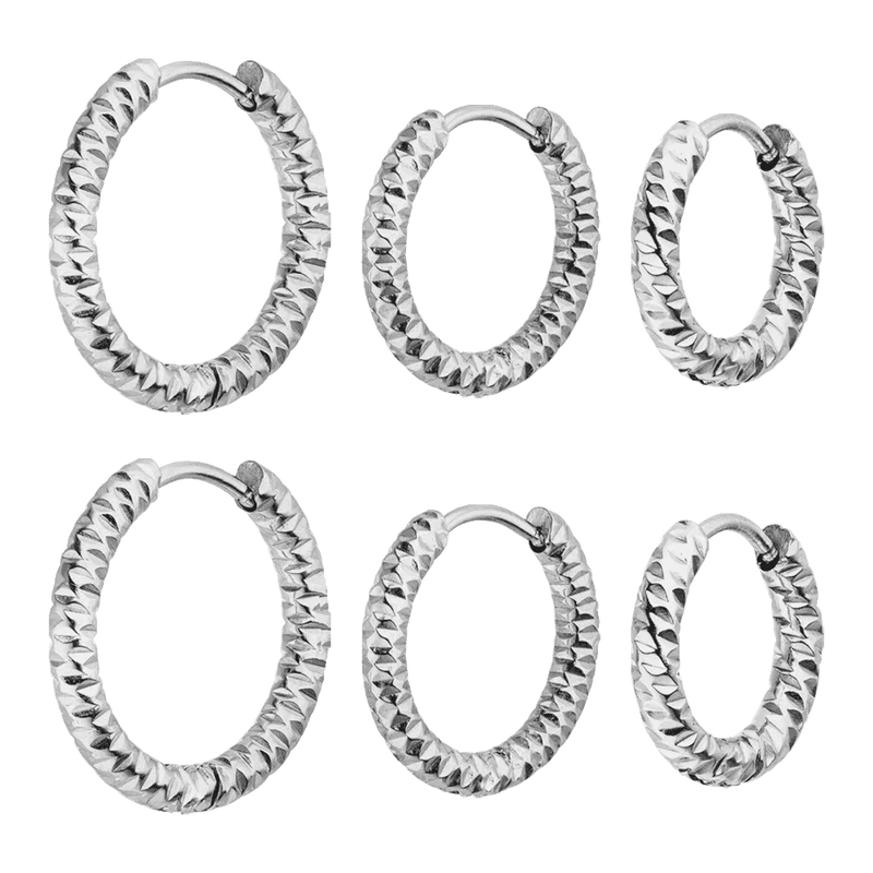 Crushed Set Ohrringe | 18K vergoldet