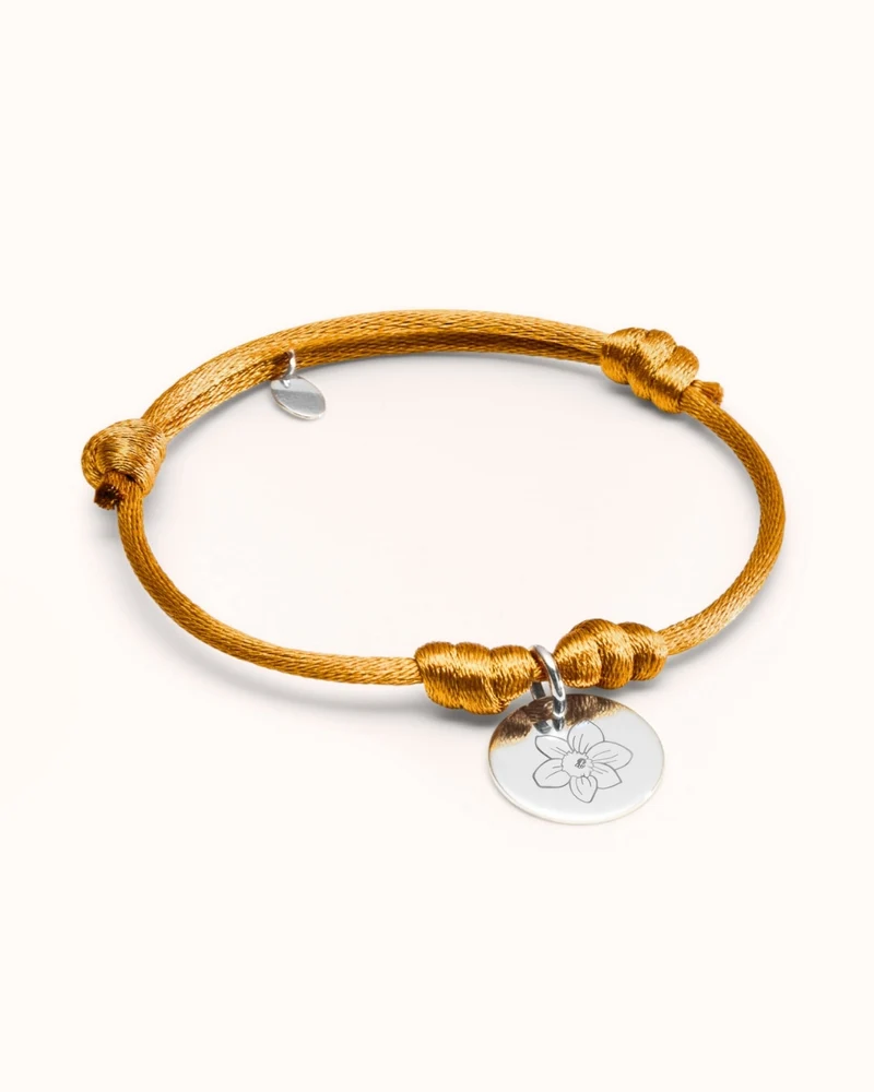 Geboortebloem Armband - Zilver - Gepersonaliseerde Armband