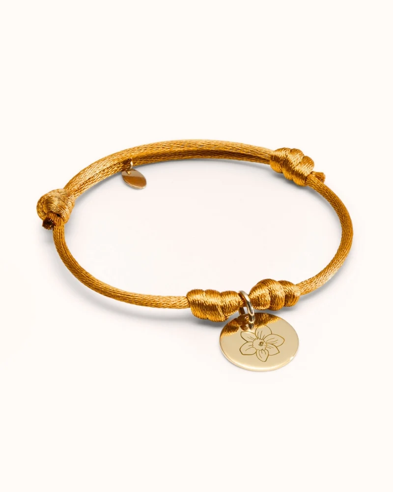Geboortebloem Armband - Verguld - Gepersonaliseerde Armband