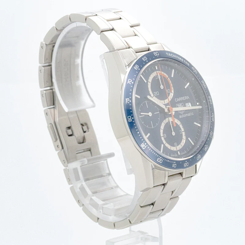 Tag Heuer Carrera 41mm CV2015:BA0786 Edelstahl Blue Dial B&P Dif31469 X