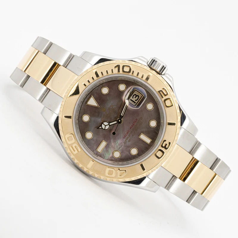 Rolex Yacht-Master Oyster 40mm MOP-Tahiti Dial Stahl Gold 16623 B&P Dif38407 X