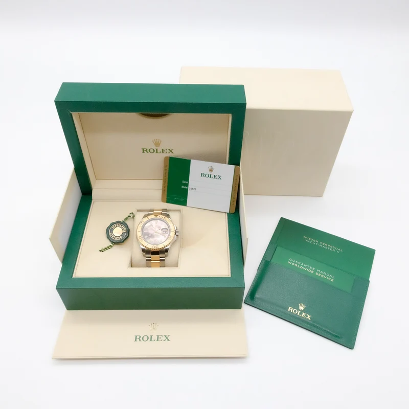 Rolex Yacht-Master Oyster 40mm MOP-Tahiti Dial Stahl Gold 16623 B&P Dif38407 X