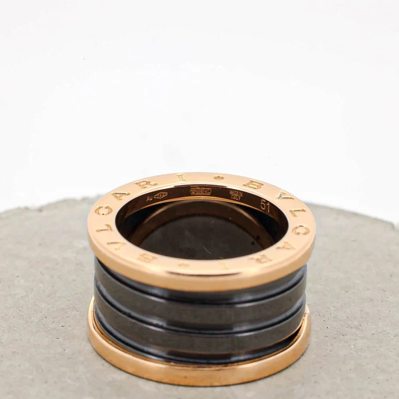 Bulgari B Zero 4 Band Ring Keramik Rosegold 750/18k 51 DifVS AFR1090