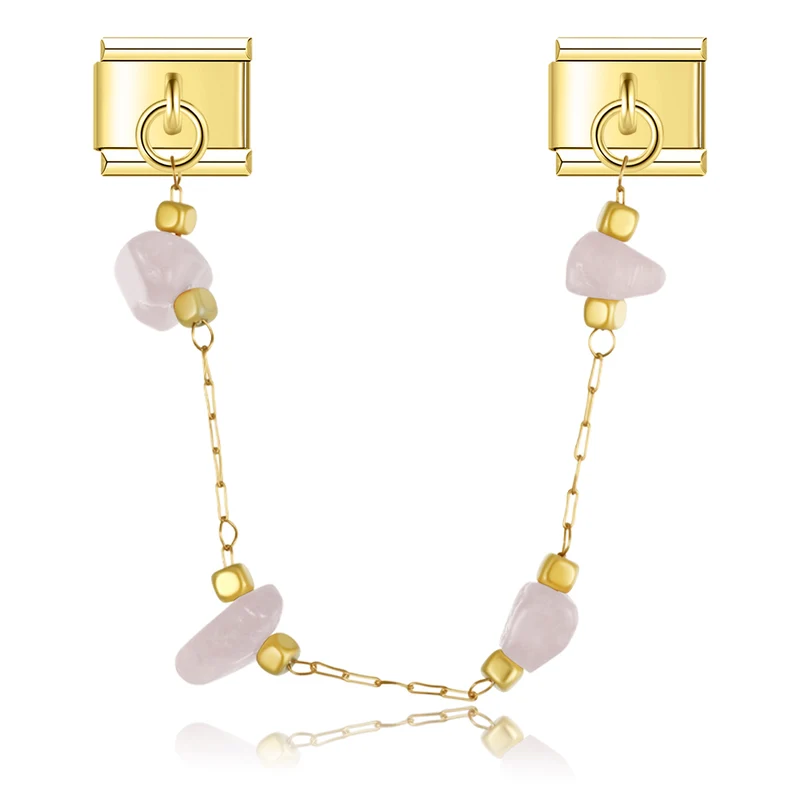 Rosenquarz Charm-Kette