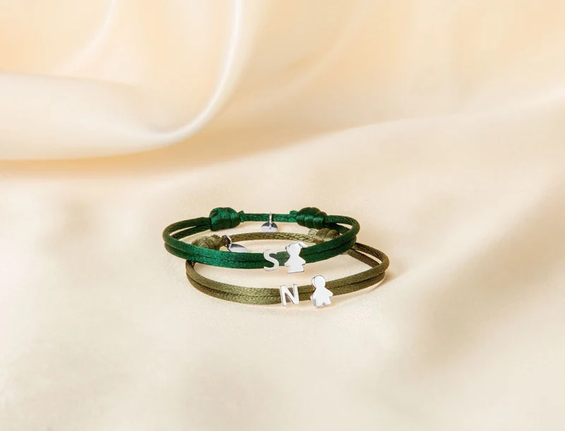 PROUD MOM Letter Armband - Zilver - Gepersonaliseerde Armband