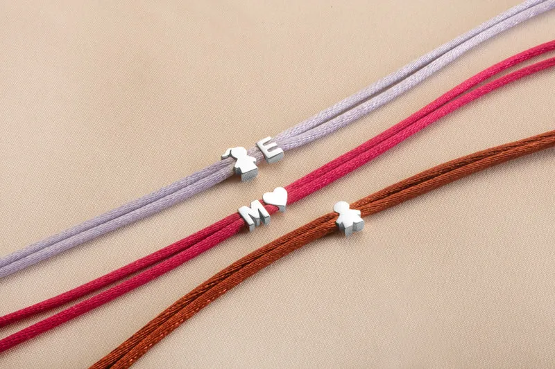 PROUD MOM Letter Armband - Zilver - Gepersonaliseerde Armband