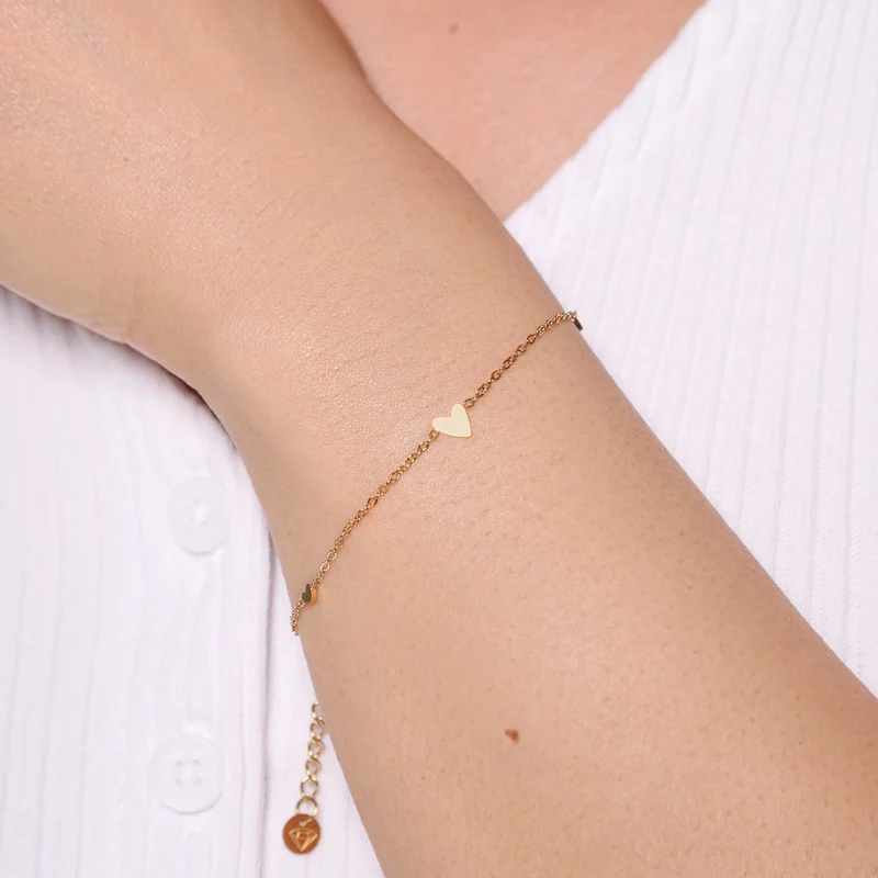 Cute Heart Armband | 18K vergoldet