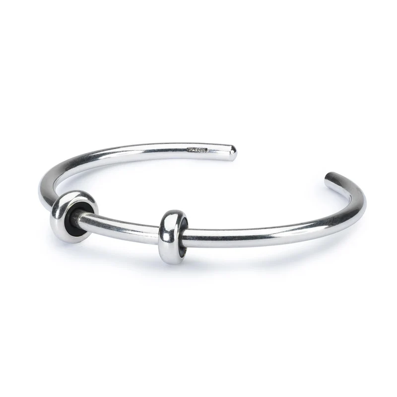 Sterling Silber Armspange mit zwei Silber Spacer