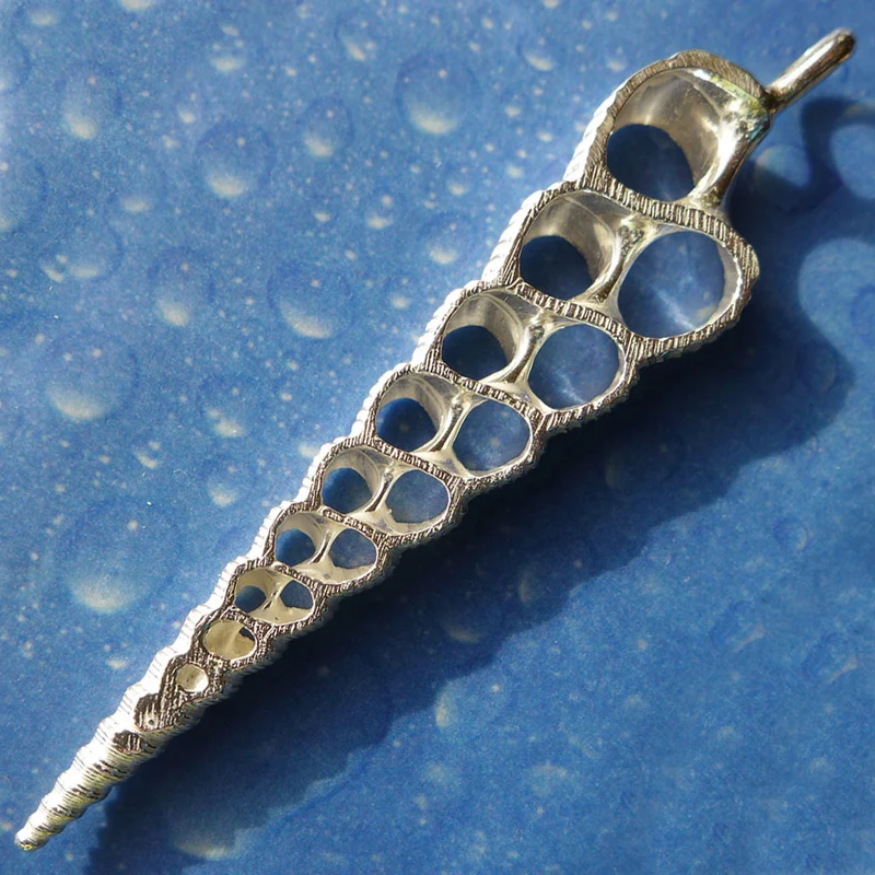 Turm Schnecken Anhänger Silber xxl