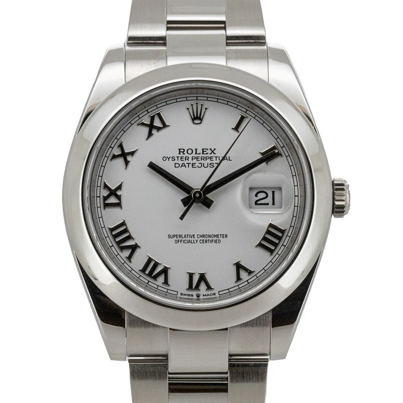 Rolex Datejust Oyster 41 126300 White Roman Dial B&P Dif FR19253