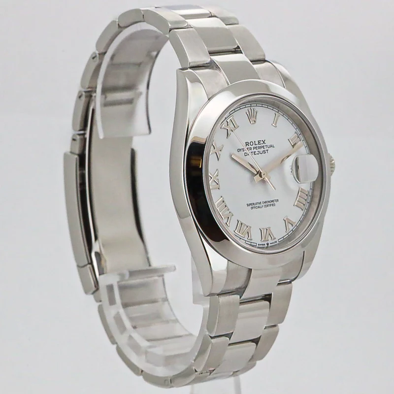 Rolex Datejust Oyster 41 126300 White Roman Dial B&P Dif FR19253