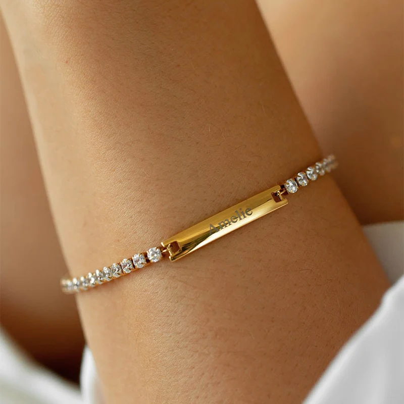 Engravable Tennis Bracelet
