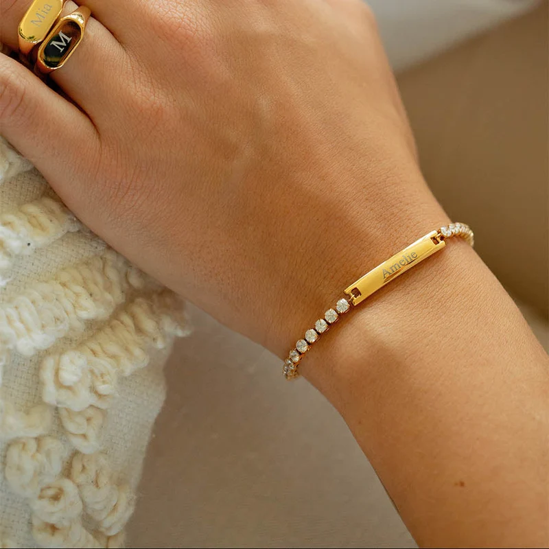 Engravable Tennis Bracelet