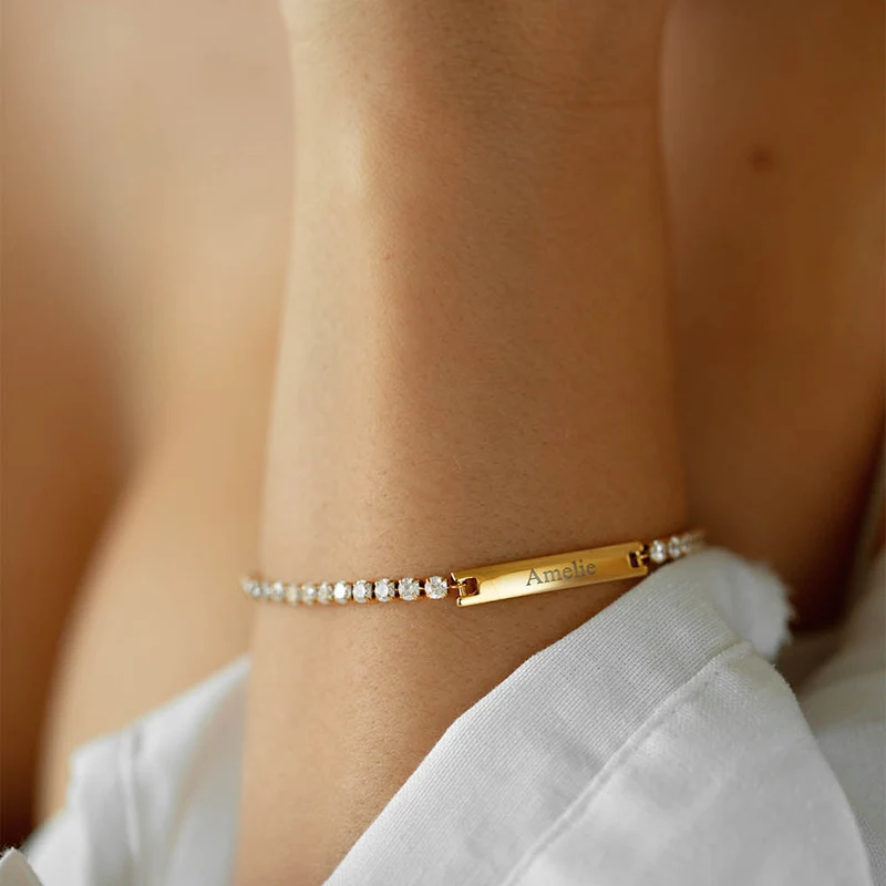 Engravable Tennis Bracelet