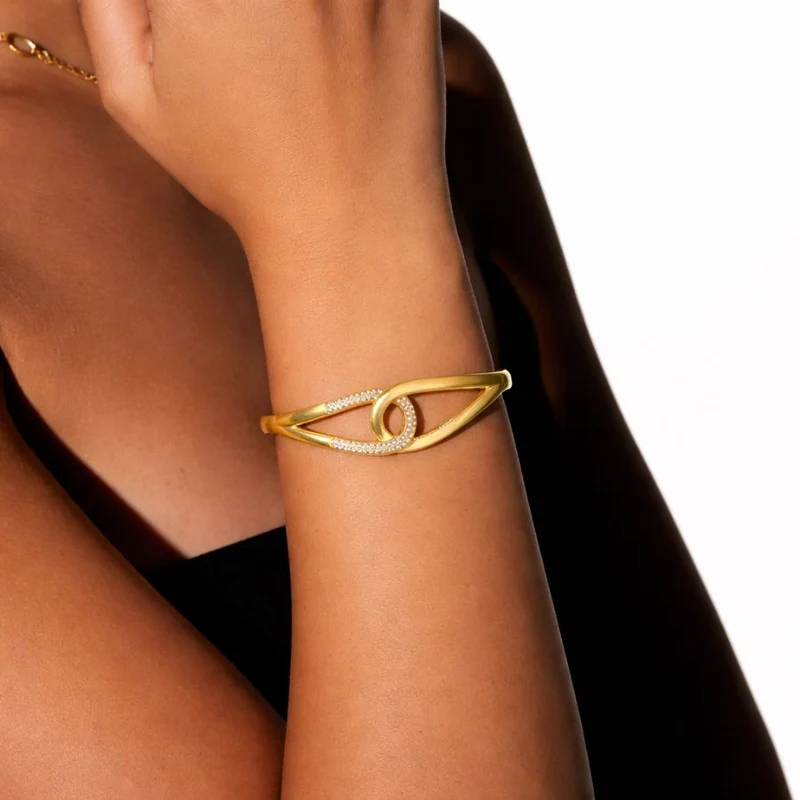 Pave Connection Armreif 14K vergoldet