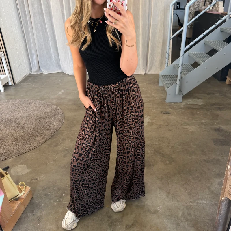 Basic Stoffhose Leo Edition - Schoko