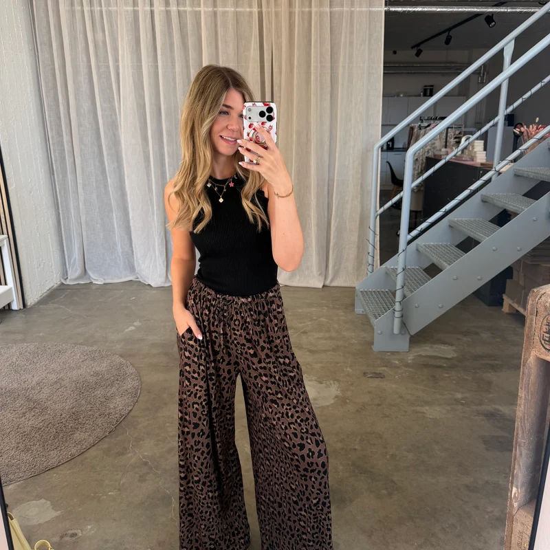 Basic Stoffhose Leo Edition - Schoko