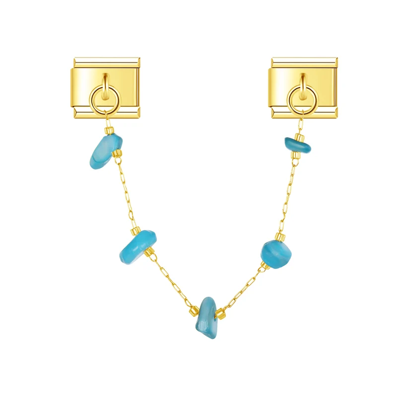 Türkise Steine Charm-Kette
