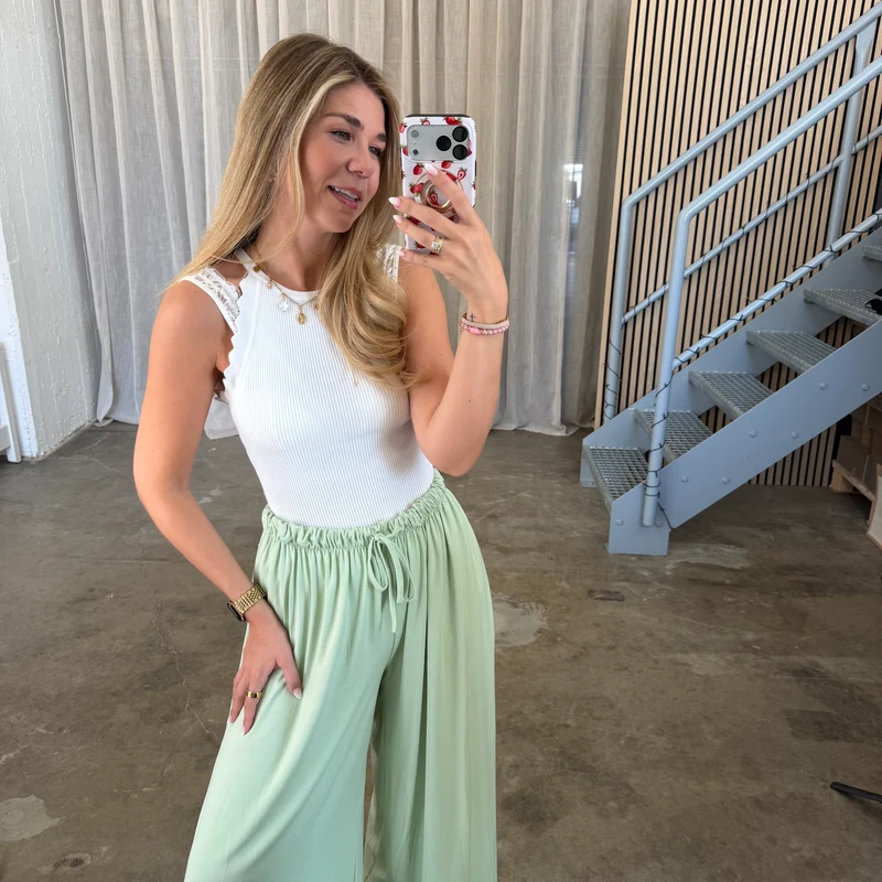 Basic Stoffhose - Lime (XS-XXL)