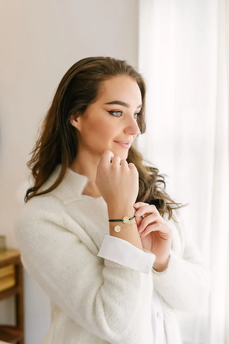 Geboortebloem Round Armband - Verguld - Gepersonaliseerde Armband