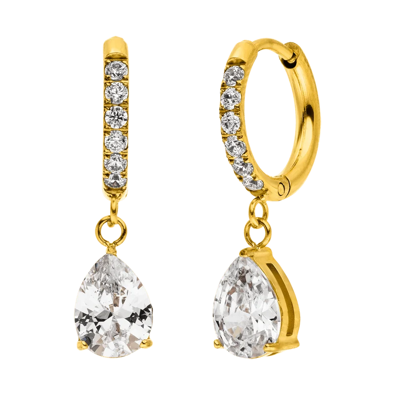 Tear Drop Ohrringe | 18K vergoldet