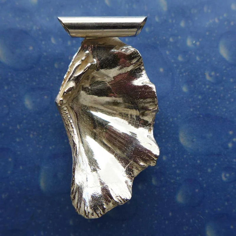 Tridacna Schmuck Silber Anhänger XXL