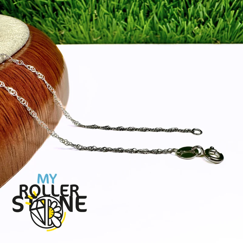 Kette aus 925er Sterlingsilber mit Rhodium-Beschichtung – Platin-Finish