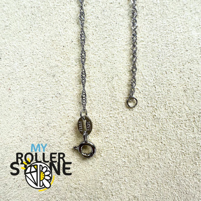 Kette aus 925er Sterlingsilber mit Rhodium-Beschichtung – Platin-Finish