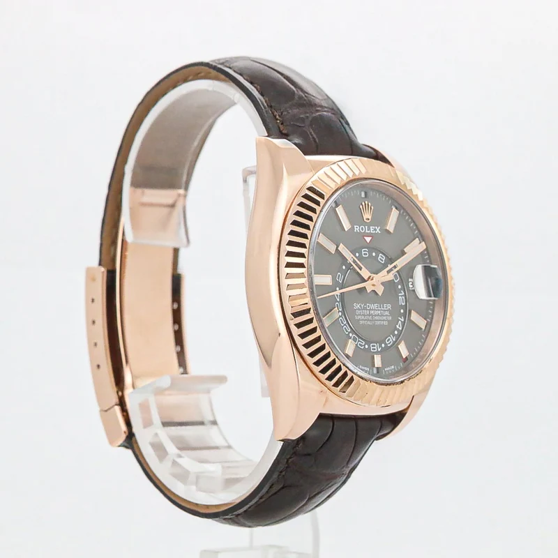 Rolex Sky-Dweller Roségold 326135 42mm Chocolate Dial Dif FR17330 X