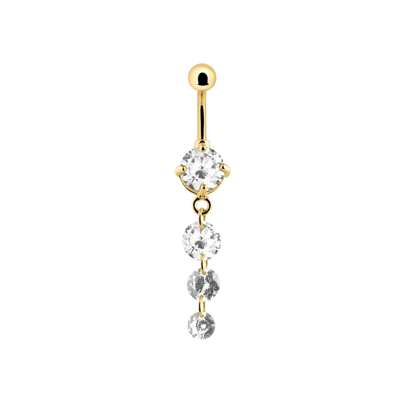 Hi-Life Teardrop Dangle Belly Piercing - Titan